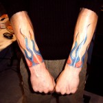 flaming bleu 2 avant bras